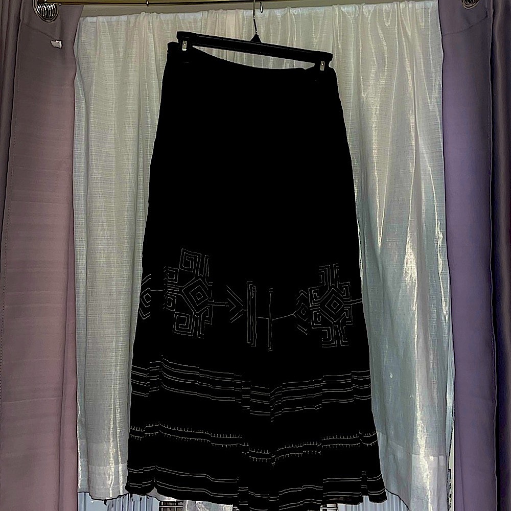 100% Silk Skirt with geometric design